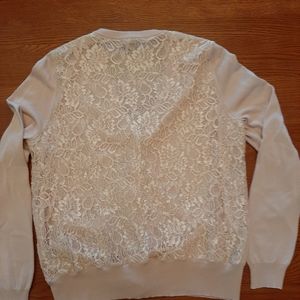 Ann Taylor beige/tan cardigan (L)